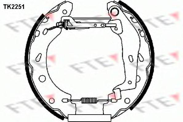 Комплект тормозных колодок FTE TK2251