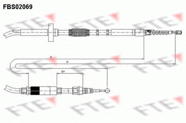 Трос, стояночная тормозная система FTE FBS02069
