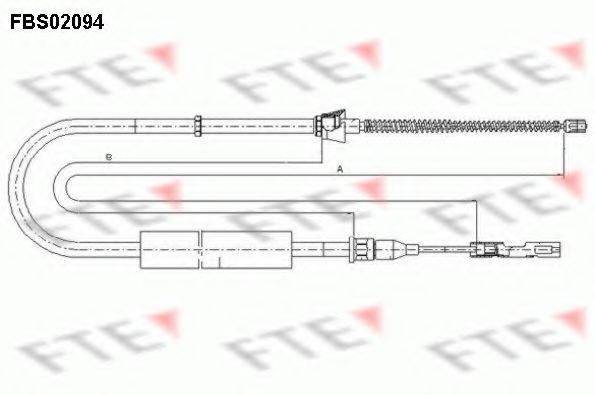 Трос, стояночная тормозная система FTE FBS02094