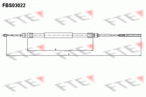 FTE FBS03022 Трос, стояночная тормозная система