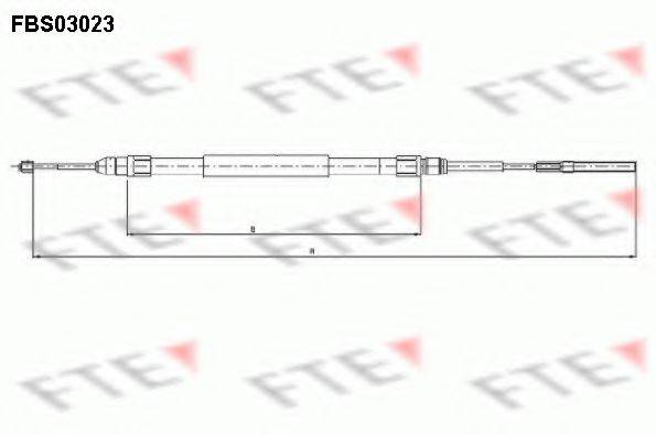 FTE FBS03023 Трос, стояночная тормозная система