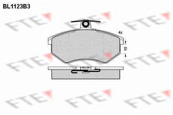FTE BL1123B3 Комплект тормозных колодок, дисковый тормоз