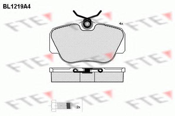 Комплект тормозных колодок, дисковый тормоз FTE BL1219A4
