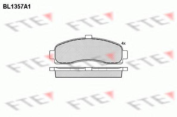 FTE BL1357A1 Комплект тормозных колодок, дисковый тормоз