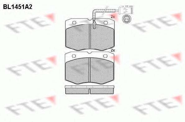 Комплект тормозных колодок, дисковый тормоз FTE BL1451A2