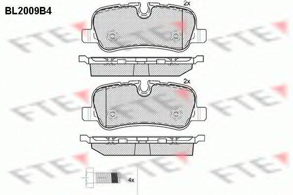 Комплект тормозных колодок, дисковый тормоз FTE BL2009B4