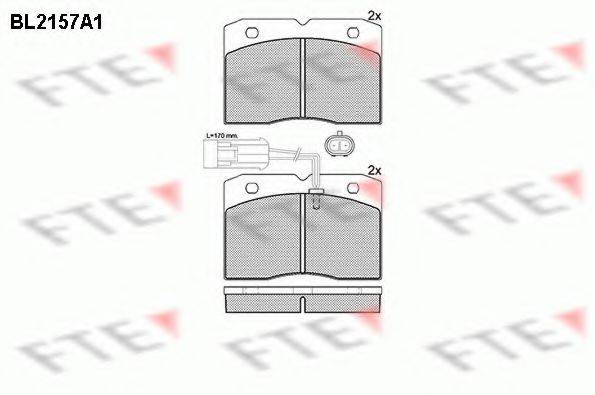 Комплект тормозных колодок, дисковый тормоз FTE BL2157A1