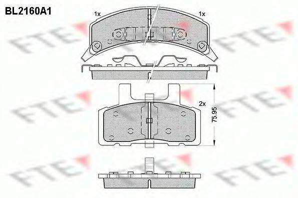 Комплект тормозных колодок, дисковый тормоз FTE BL2160A1