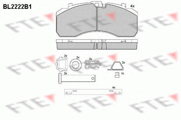 Комплект тормозных колодок, дисковый тормоз FTE BL2222B1