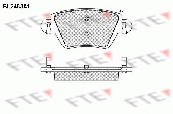 Комплект тормозных колодок, дисковый тормоз FTE BL2483A1