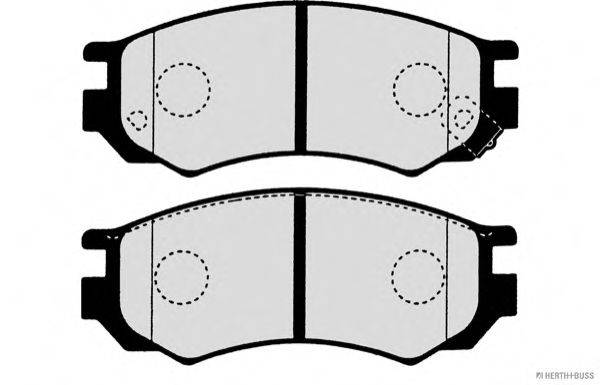 Комплект тормозных колодок, дисковый тормоз HERTH+BUSS JAKOPARTS J3601069