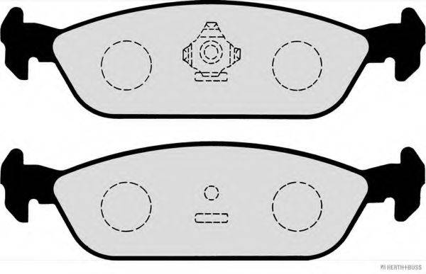 Комплект тормозных колодок, дисковый тормоз HERTH+BUSS JAKOPARTS J3616000