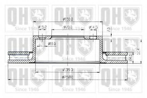 Тормозной диск QUINTON HAZELL BDC3543