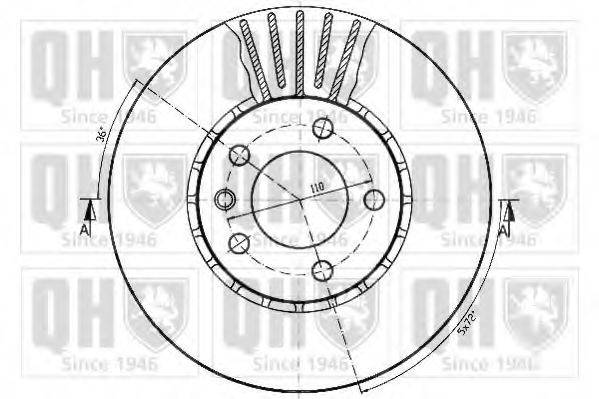 Тормозной диск QUINTON HAZELL BDC3682