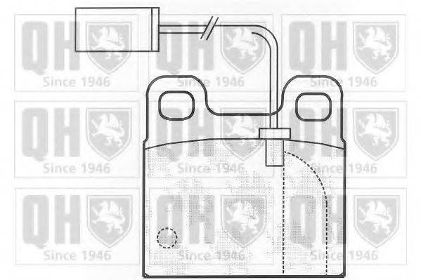 Комплект тормозных колодок, дисковый тормоз QUINTON HAZELL BP824