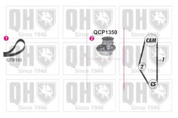 Водяной насос + комплект зубчатого ремня QUINTON HAZELL QBPK9009