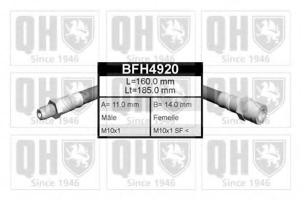 QUINTON HAZELL BFH4920 Тормозной шланг