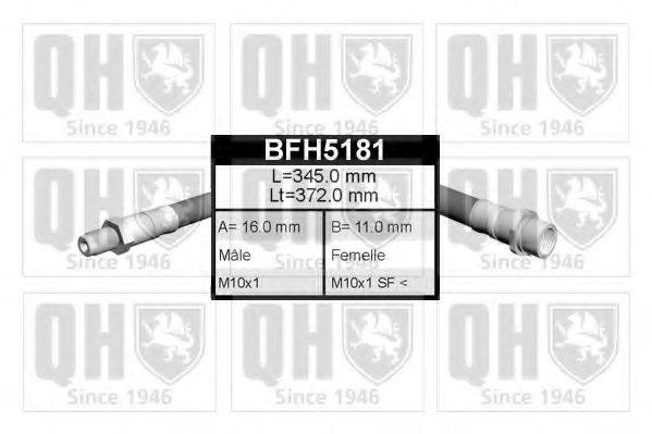 QUINTON HAZELL BFH5181 Тормозной шланг