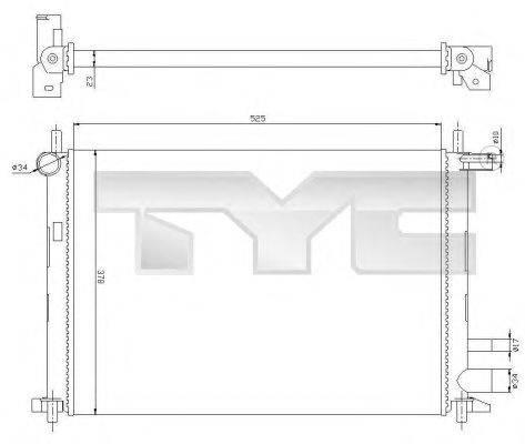 TYC 7100054 Радиатор, охлаждение двигателя
