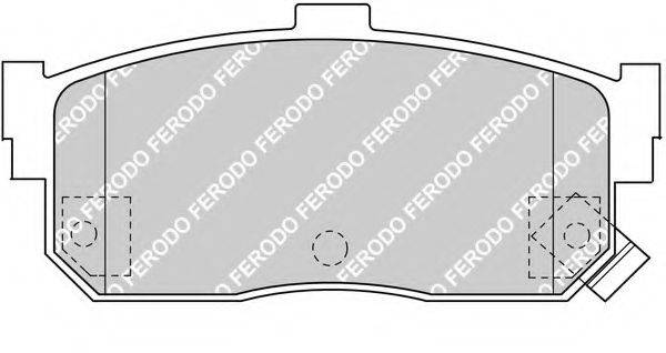 Комплект тормозных колодок, дисковый тормоз FERODO FDB1104