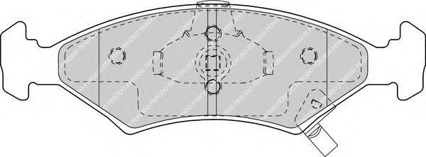 FERODO FDB1607 Комплект тормозных колодок, дисковый тормоз