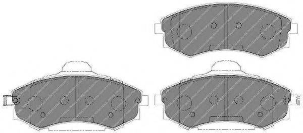 Комплект тормозных колодок, дисковый тормоз FERODO FDB1737