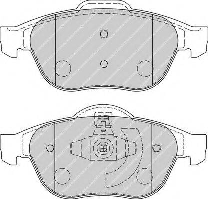 Комплект тормозных колодок, дисковый тормоз FERODO FDB1865