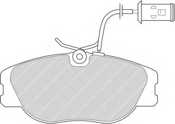 Комплект тормозных колодок, дисковый тормоз FERODO FDB542