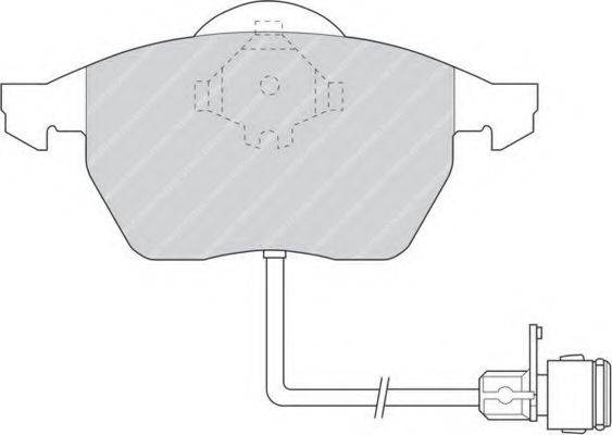 Комплект тормозных колодок, дисковый тормоз FERODO FDB590