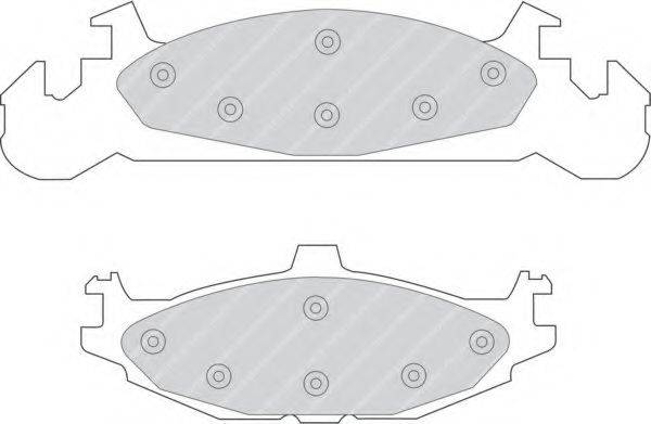 Комплект тормозных колодок, дисковый тормоз FERODO FDB922
