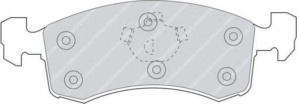 Комплект тормозных колодок, дисковый тормоз FERODO FDB923
