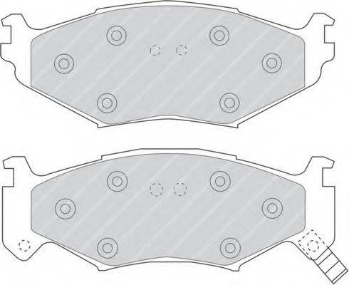 Комплект тормозных колодок, дисковый тормоз FERODO FDB977