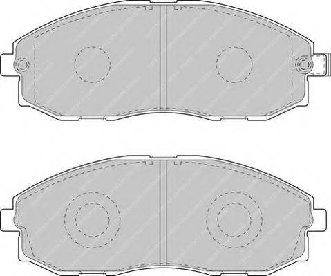 Комплект тормозных колодок, дисковый тормоз FERODO FVR1498