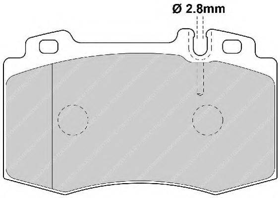 Комплект тормозных колодок, дисковый тормоз FERODO FSL1426