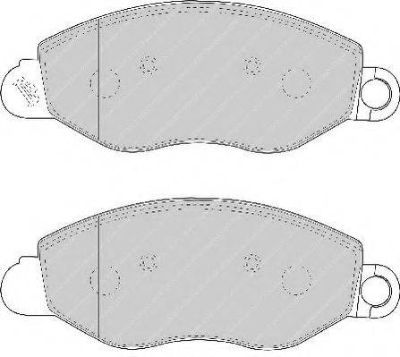 Комплект тормозных колодок, дисковый тормоз FERODO FSL1461