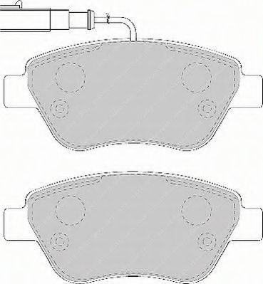Комплект тормозных колодок, дисковый тормоз FERODO FSL1466