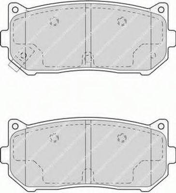 Комплект тормозных колодок, дисковый тормоз FERODO FSL1569