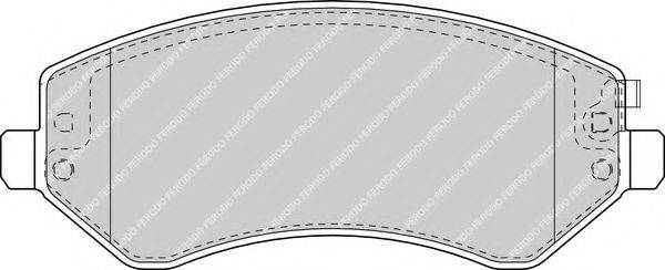 Комплект тормозных колодок, дисковый тормоз FERODO FSL1576