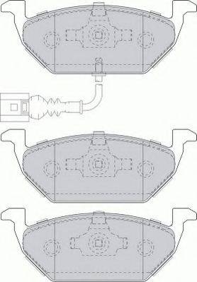 Комплект тормозных колодок, дисковый тормоз FERODO FSL1635
