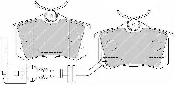 Комплект тормозных колодок, дисковый тормоз FERODO FSL1645