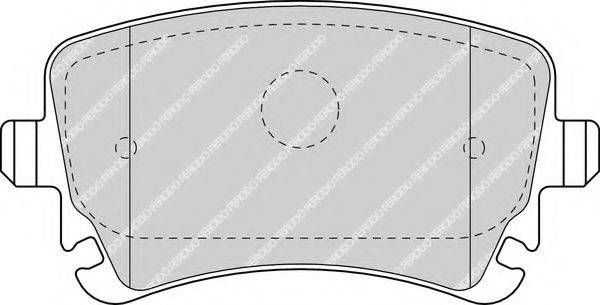 Комплект тормозных колодок, дисковый тормоз FERODO FSL1655