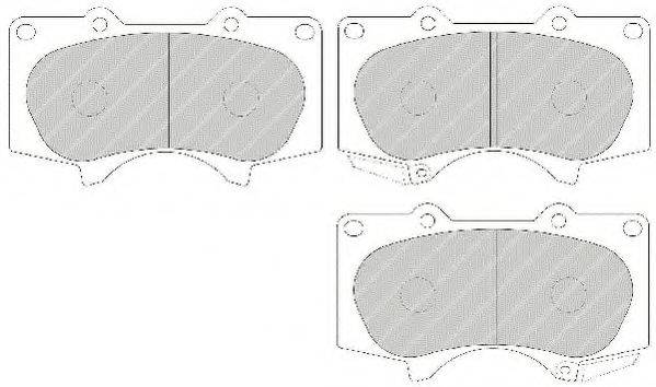 Комплект тормозных колодок, дисковый тормоз FERODO FSL1698