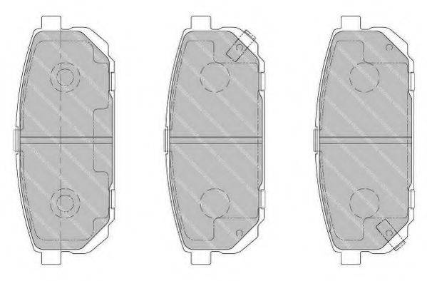 Комплект тормозных колодок, дисковый тормоз FERODO FSL1736
