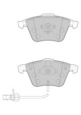 Комплект тормозных колодок, дисковый тормоз FERODO FSL1827