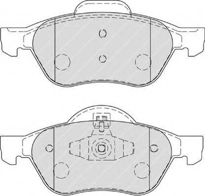 Комплект тормозных колодок, дисковый тормоз FERODO FSL1866