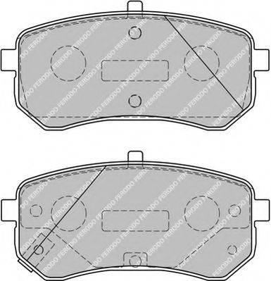 Комплект тормозных колодок, дисковый тормоз FERODO FSL1902