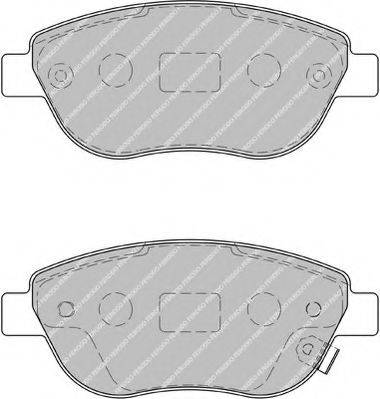 Комплект тормозных колодок, дисковый тормоз FERODO FSL1919