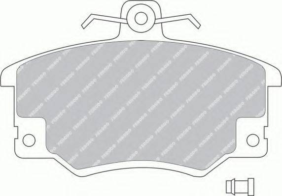 Комплект тормозных колодок, дисковый тормоз FERODO FSL370