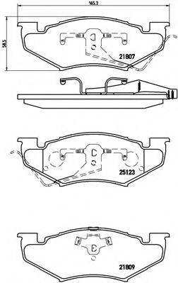Комплект тормозных колодок, дисковый тормоз BREMBO P 11 020