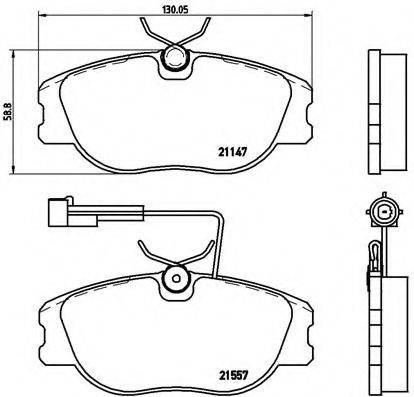 Комплект тормозных колодок, дисковый тормоз BREMBO P 23 043